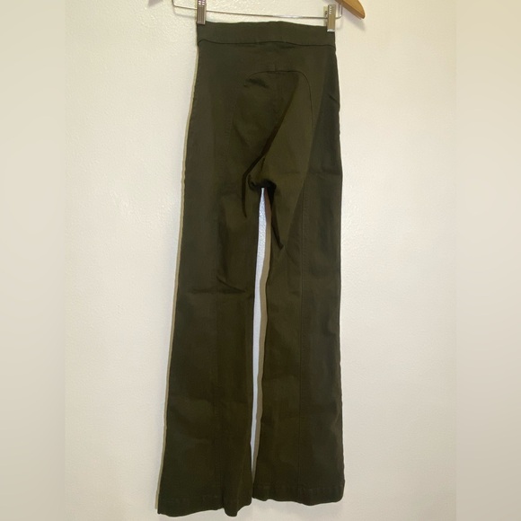 Revice - High Waist Wide Leg Flared Roller Girl Jeans Military Green - size 26 - Picture 3 of 9